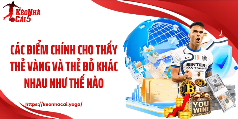 Các điểm chính cho thấy thẻ vàng và thẻ đỏ khác nhau như thế nào